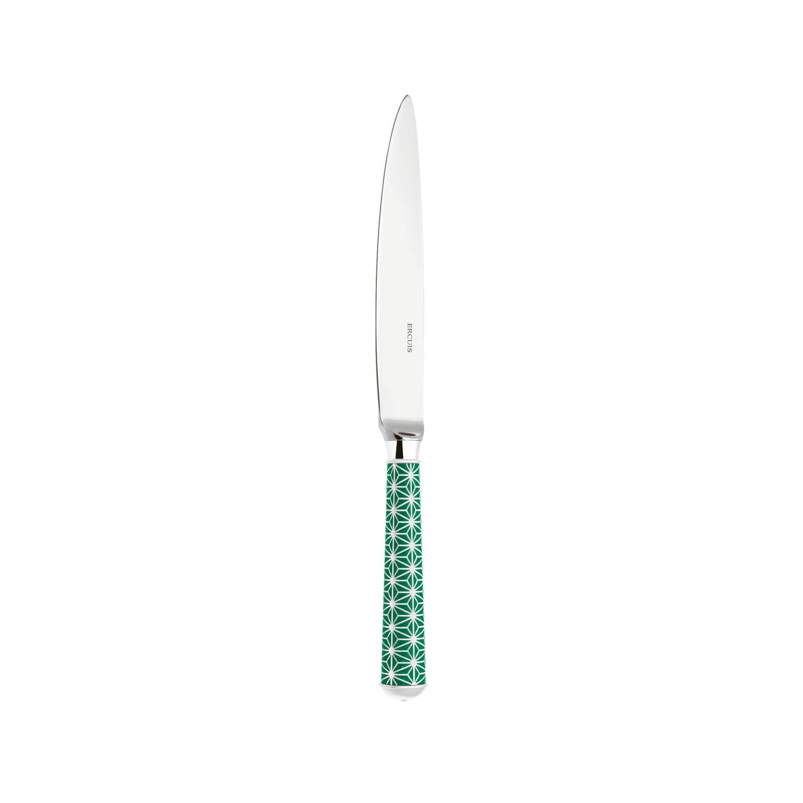 Dessert Knife | Silver Plated / Enamel handle | Beige | Origami
