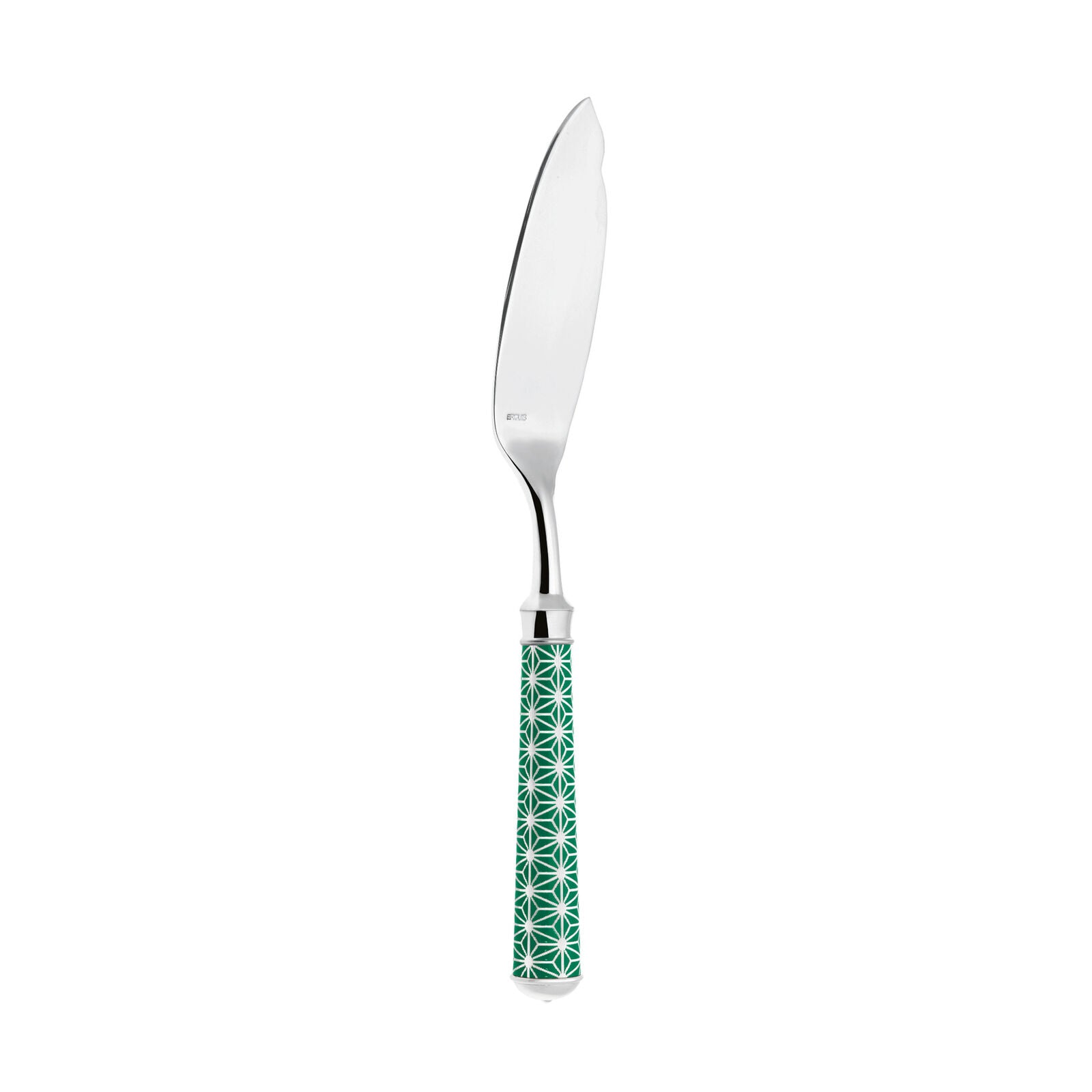 Fish Knife | Silver Plated / Enamel handle | Mahogany | Origami