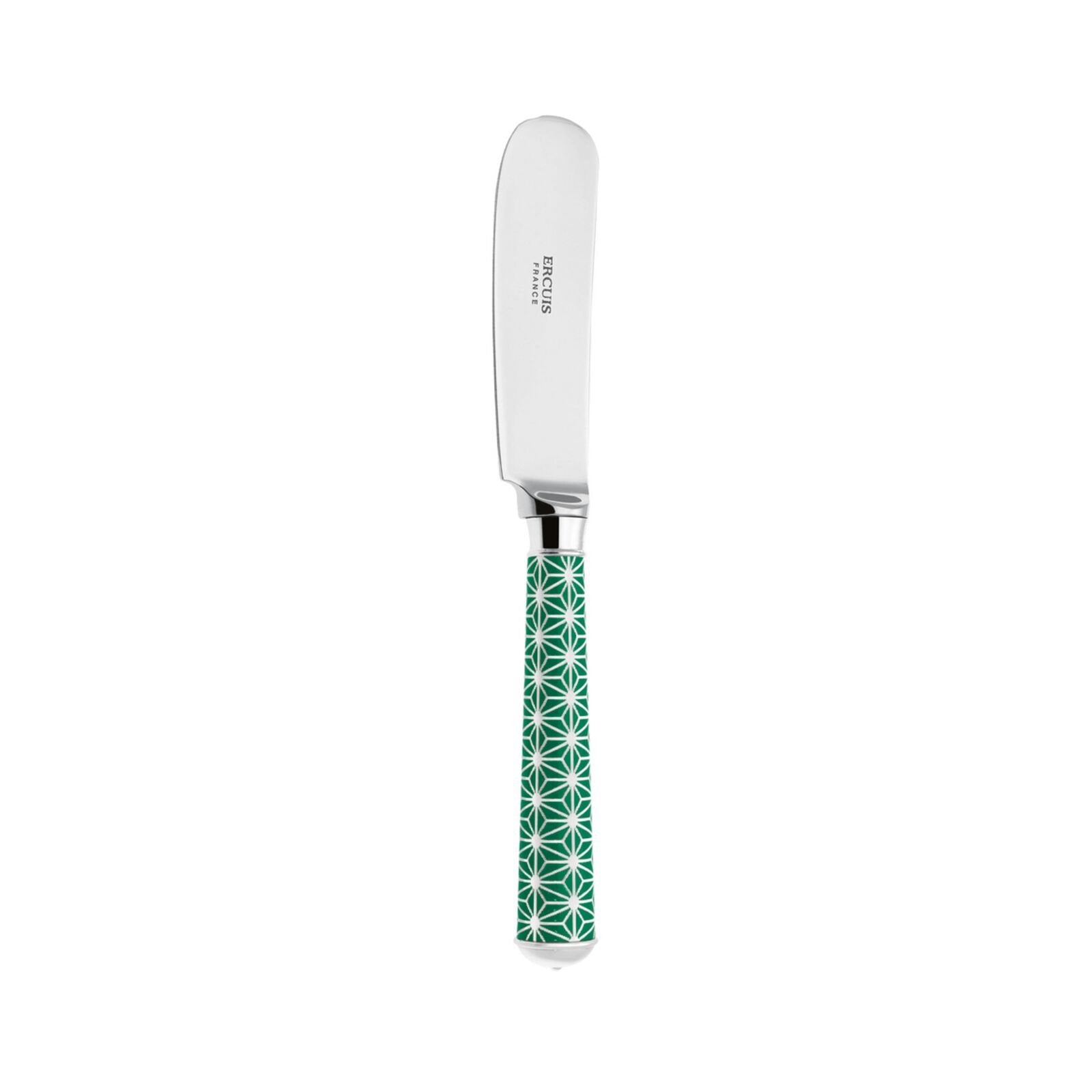 Butter Knife | Silver Plated / Enamel handle | Pink Orange | Origami