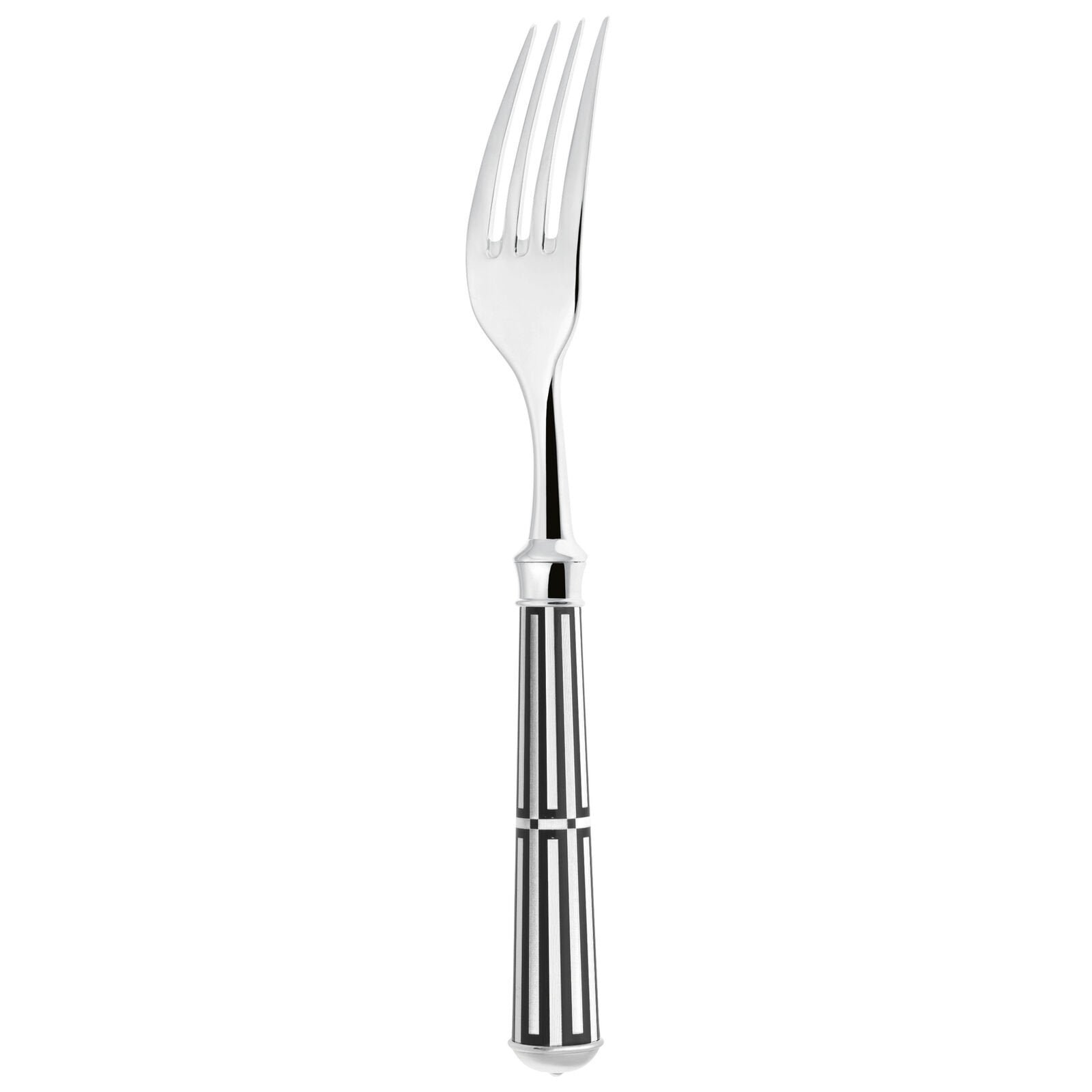 Dinner Fork | Silver Plated / Enamel handle | Pink Orange | Paquebot
