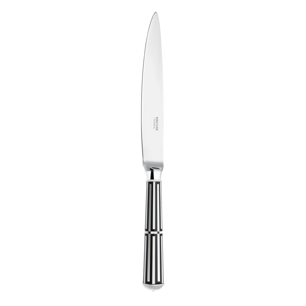 Dinner Knife | Silver Plated / Enamel handle | Pink Orange | Paquebot