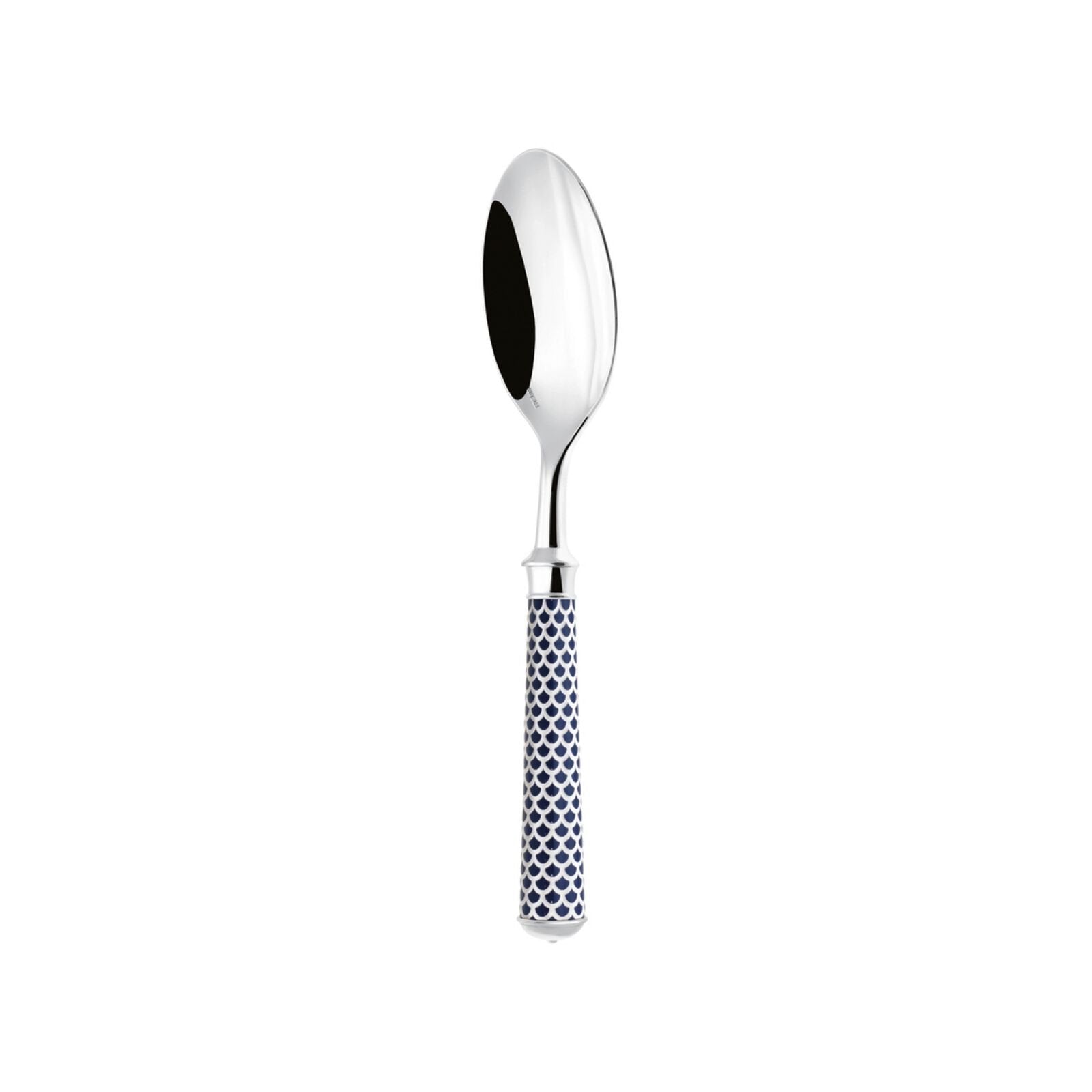 Dessert Spoon | Silver Plated / Enamel handle | Violet blue | Coupole