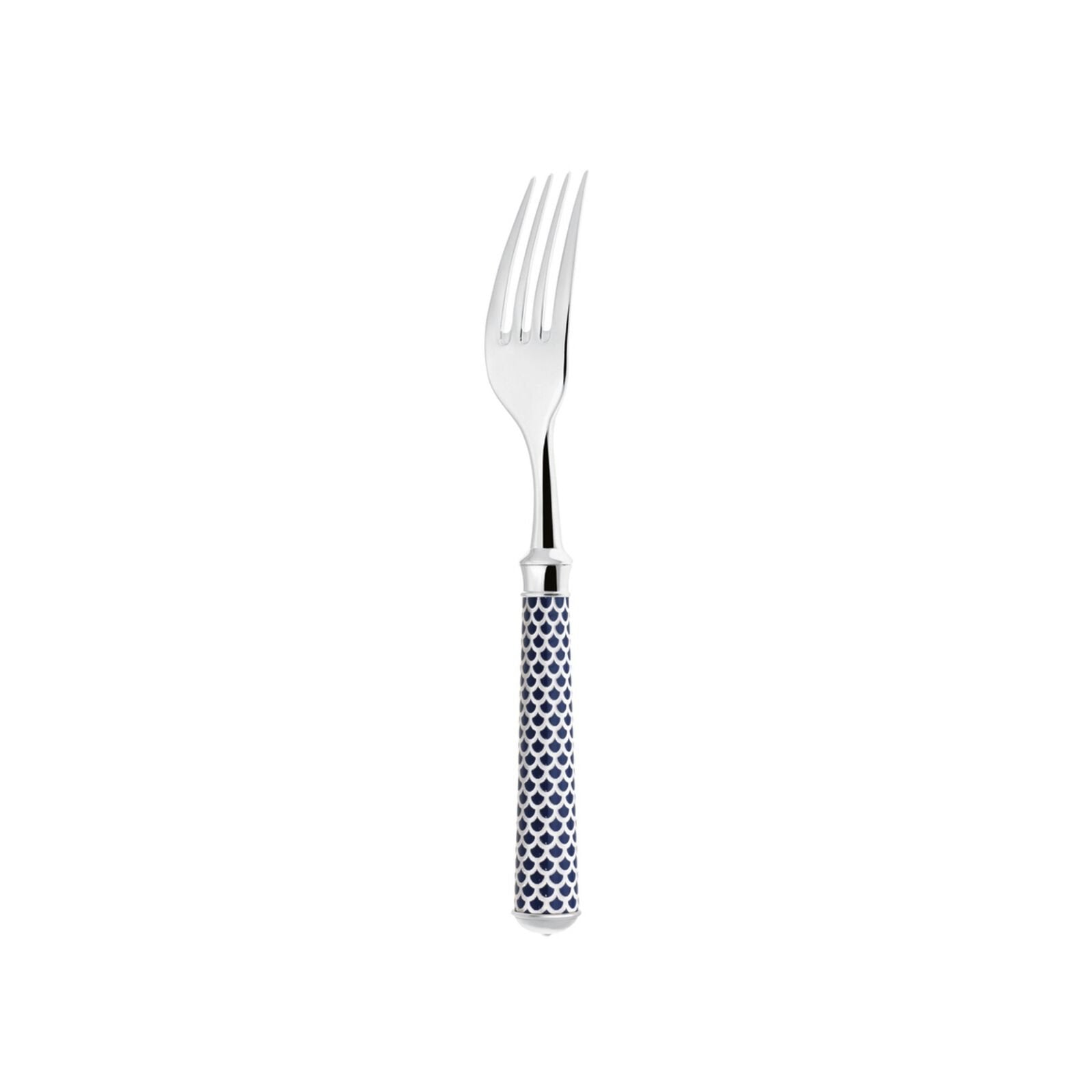 Dessert Fork | Silver Plated / Enamel handle | Blue | Coupole