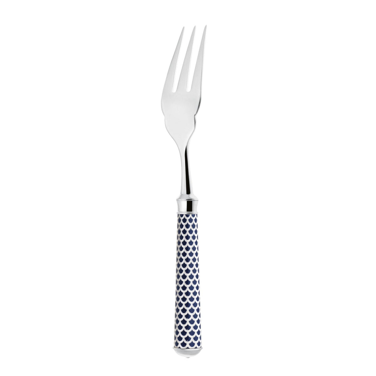 Fish Fork | Silver Plated / Enamel handle | Mahogany | Coupole