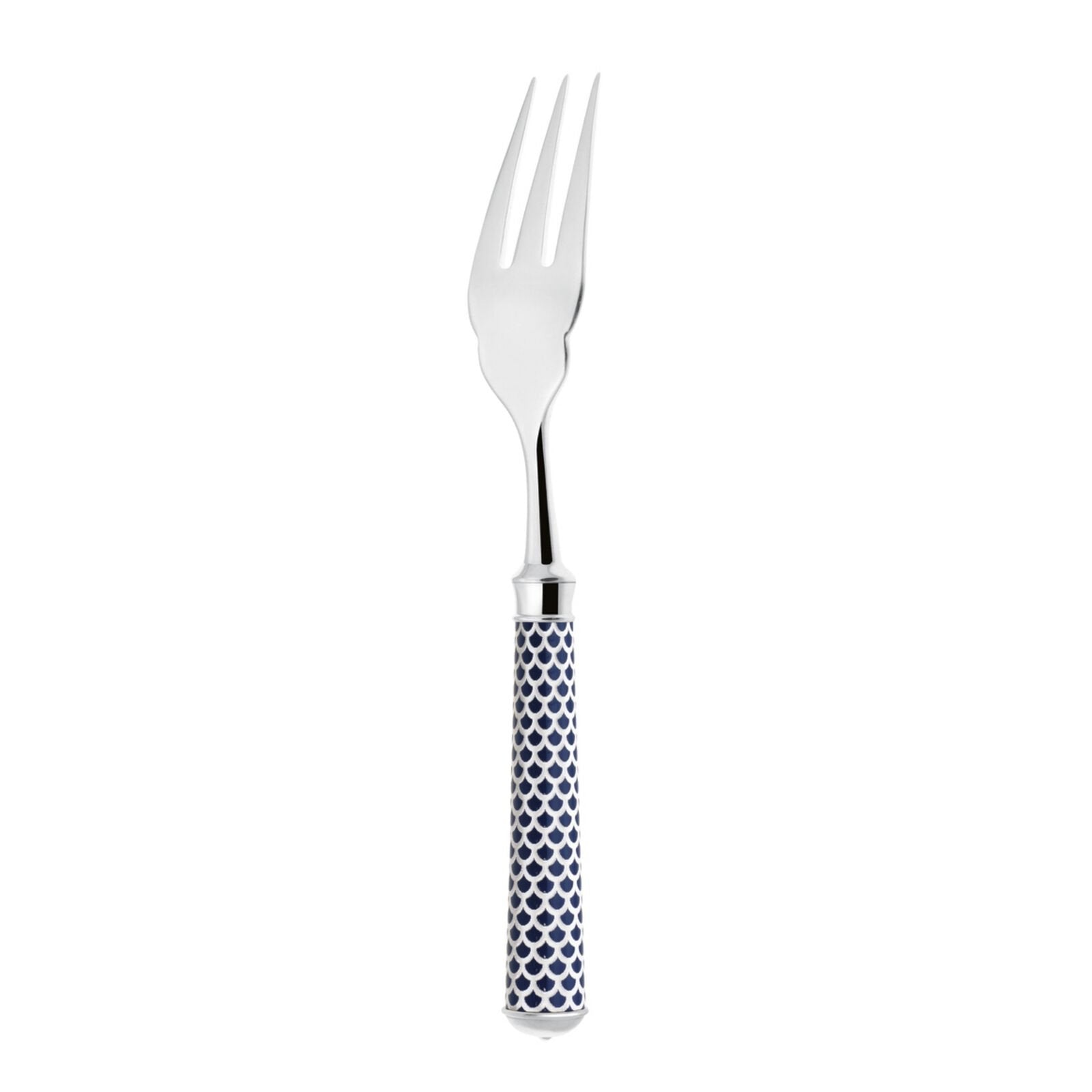 Fish Fork | Silver Plated / Enamel handle | Beige | Coupole