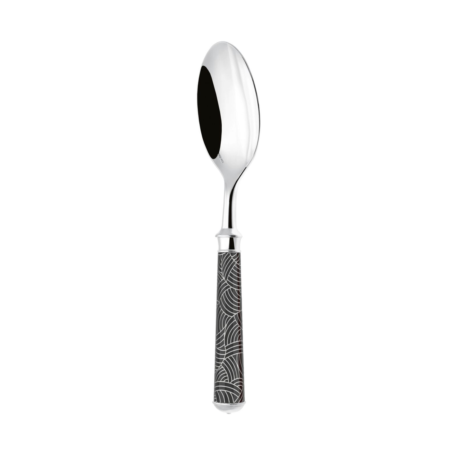 Dessert Spoon | Silver Plated / Enamel handle | Navy blue | Imari