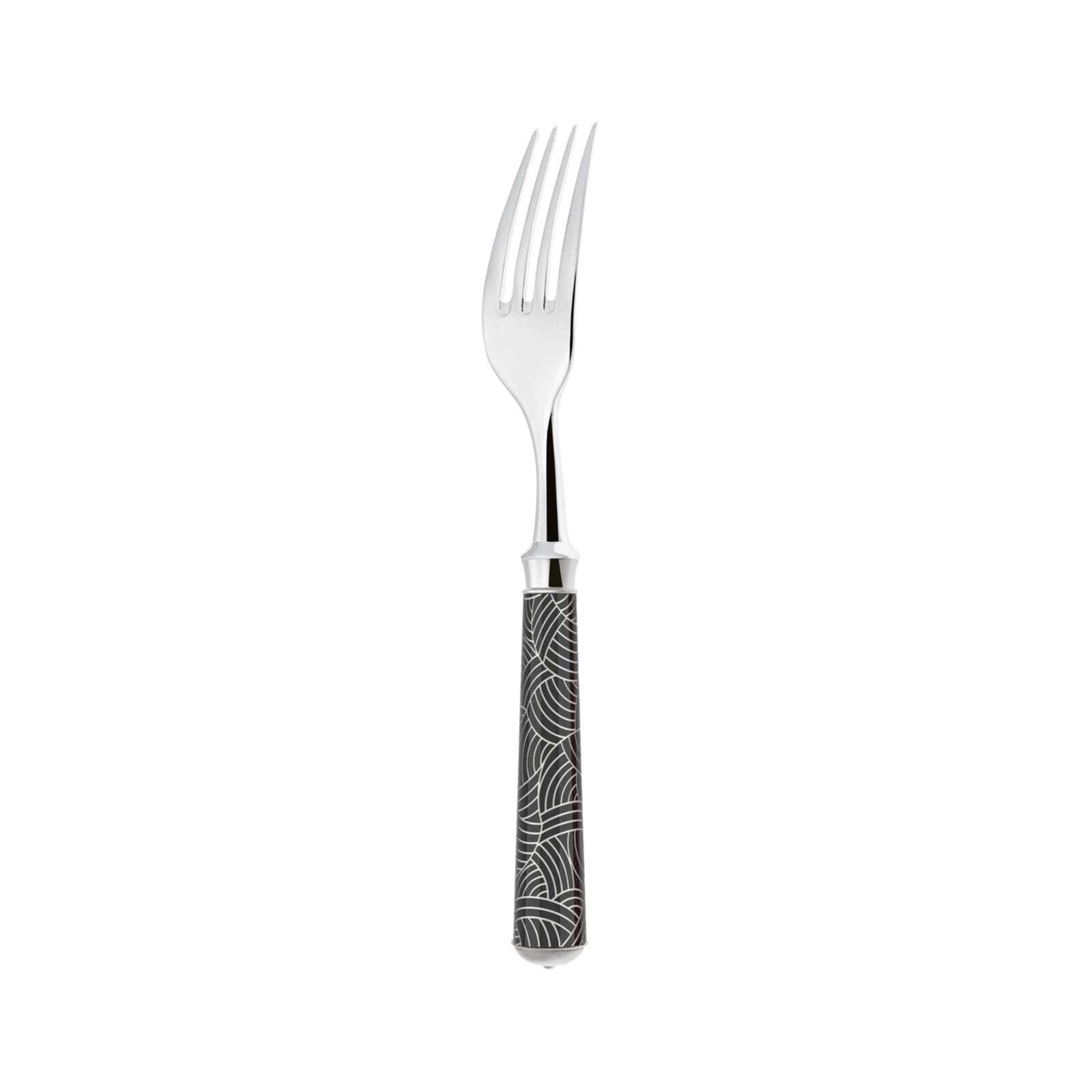 Dessert Fork | Silver Plated / Enamel handle | Pink Orange | Imari