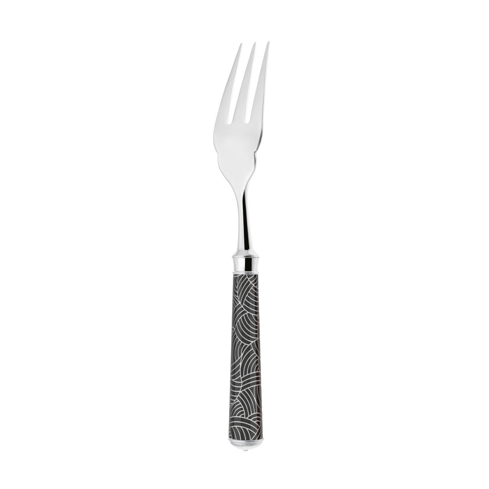 Fish Fork | Silver Plated / Enamel handle | Mahogany | Imari