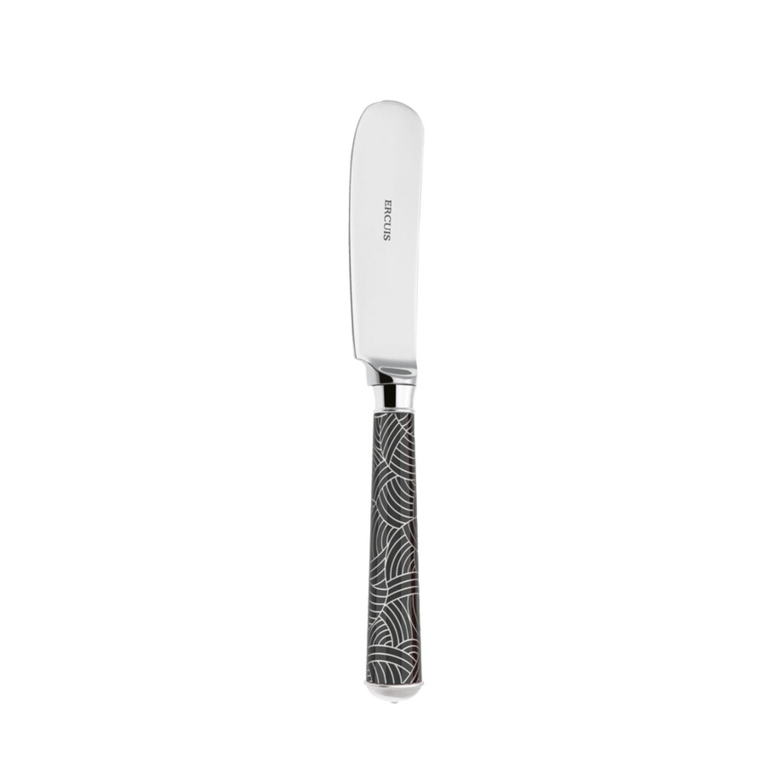 Butter Knife | Silver Plated / Enamel handle | Mahogany | Imari