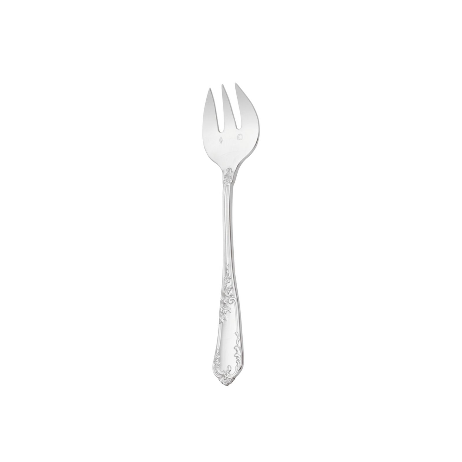 Oyster Fork Sterling Silver Gold Accents | Rocaille