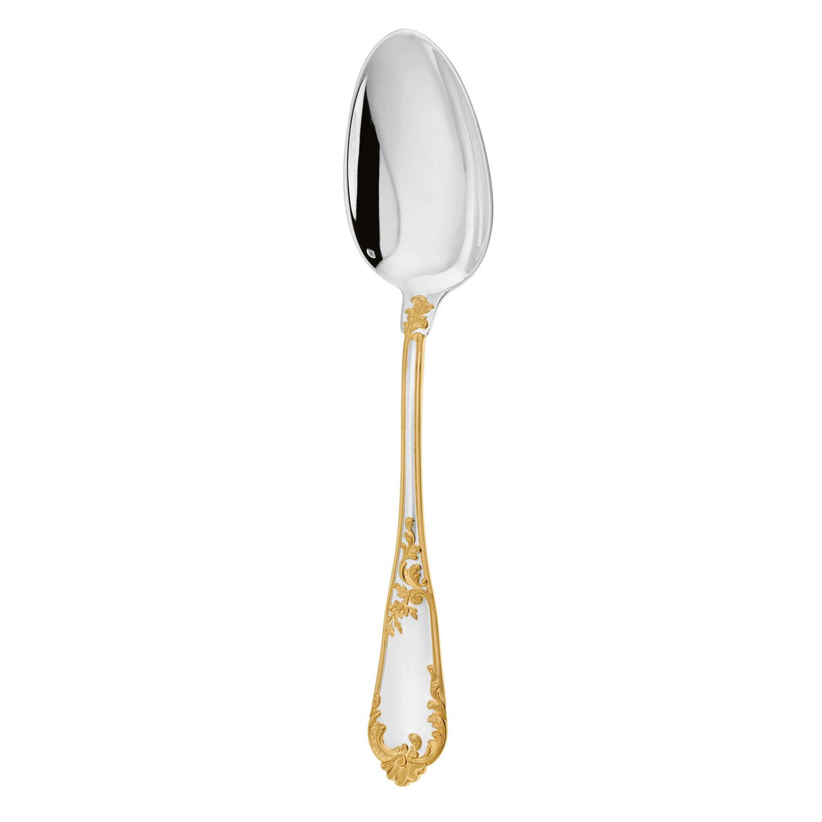 Dinner Spoon Sterling Silver Gold Accents | Rocaille