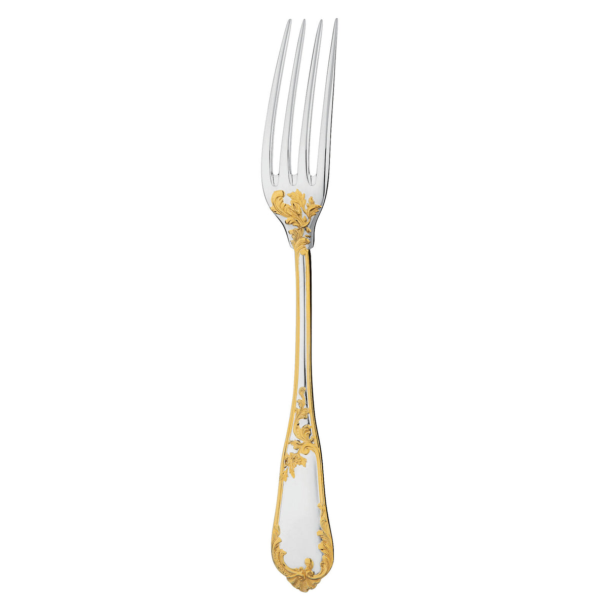 Dinner Fork Sterling Silver Gold Accents | Rocaille