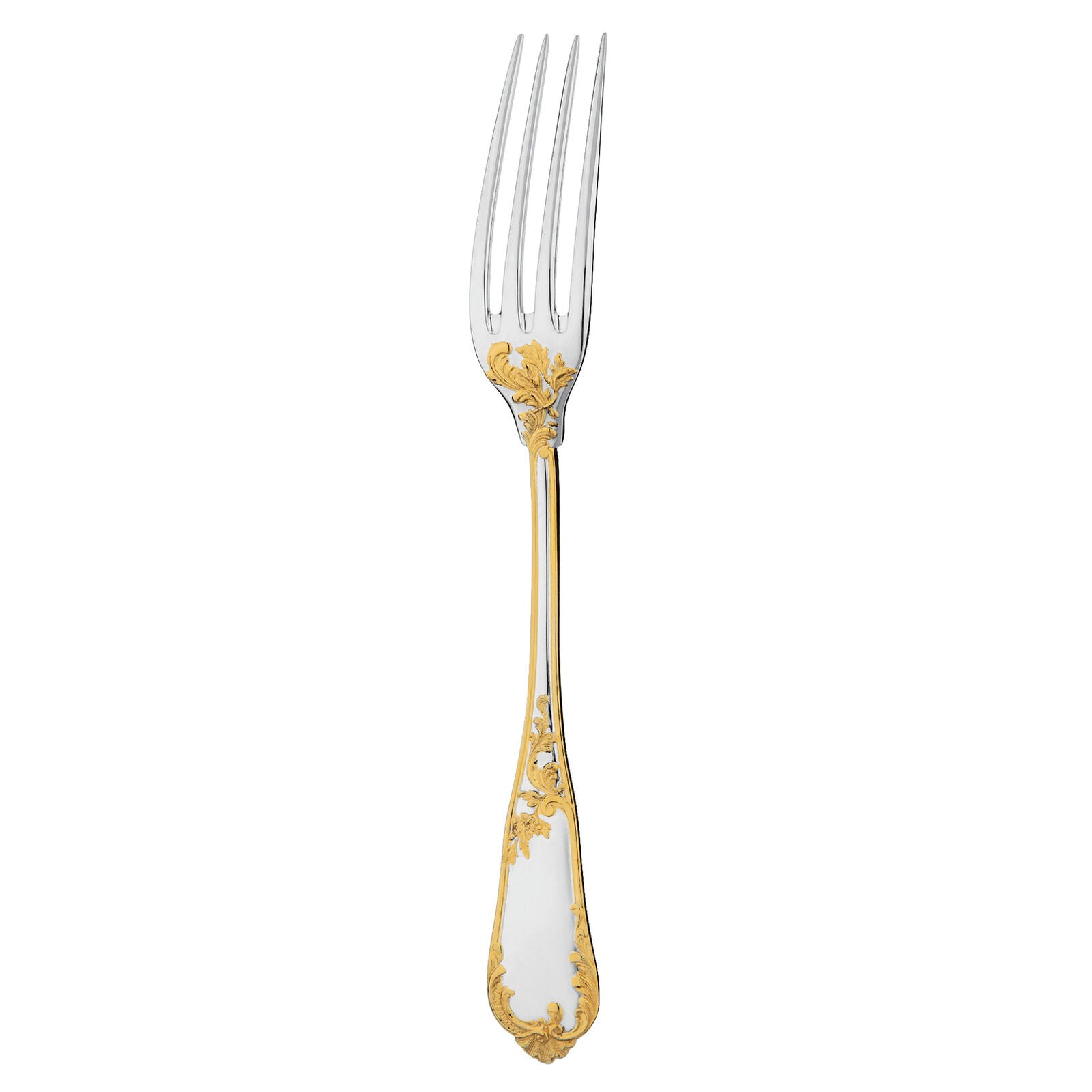Dinner Fork Sterling Silver Gold Accents | Rocaille