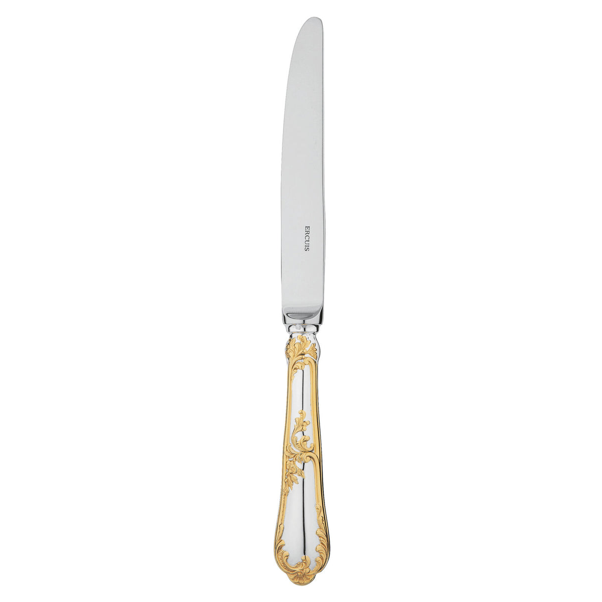 Dinner Knife Sterling Silver Gold Accents | Rocaille