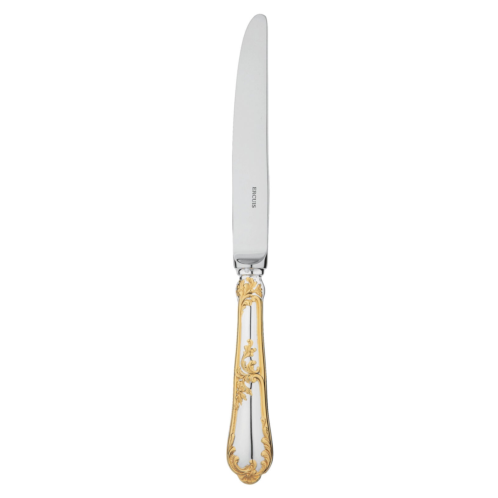 Dinner Knife Sterling Silver Gold Accents | Rocaille