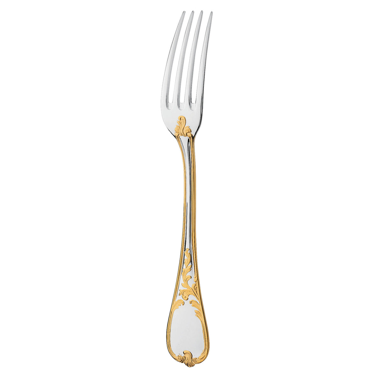 Dinner Fork | Silver Plated Gold Accents | Du Barry