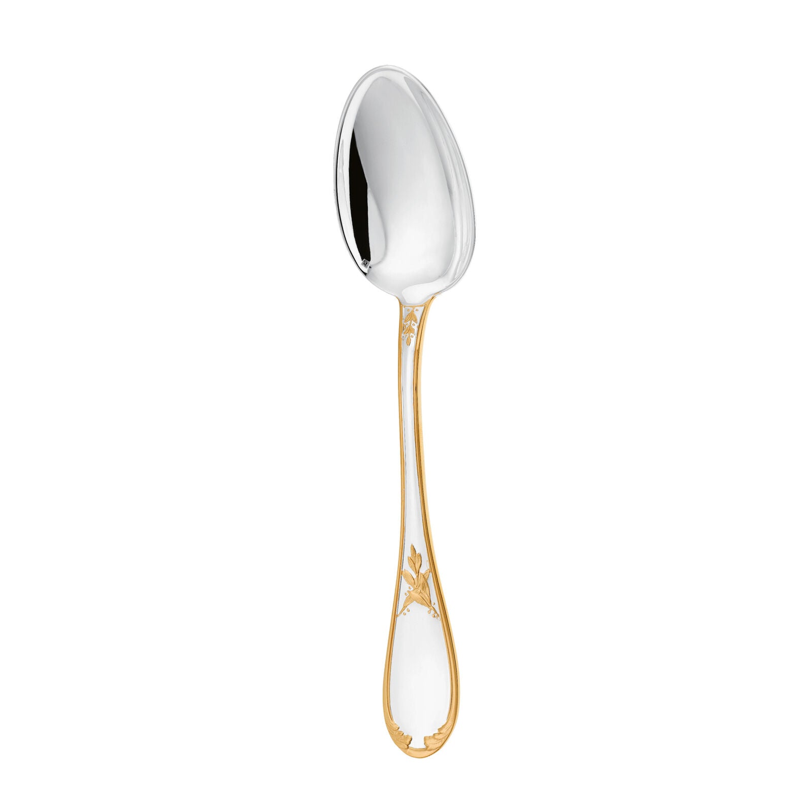 Dinner Spoon | Silver Plated Gold Accents | Lauriers