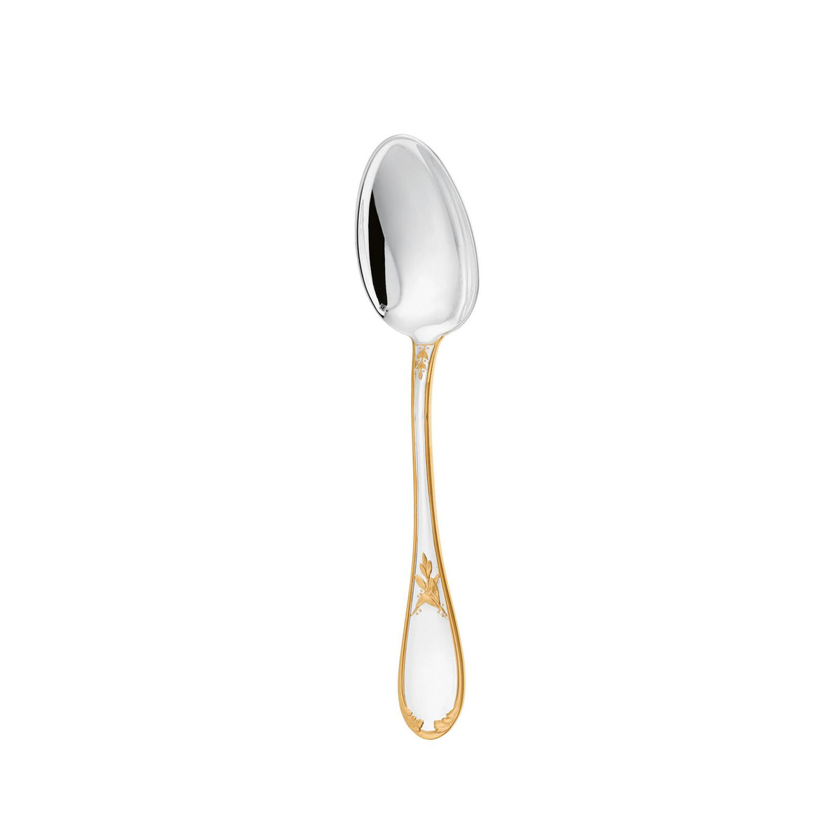 Dessert Spoon | Silver Plated Gold Accents | Lauriers