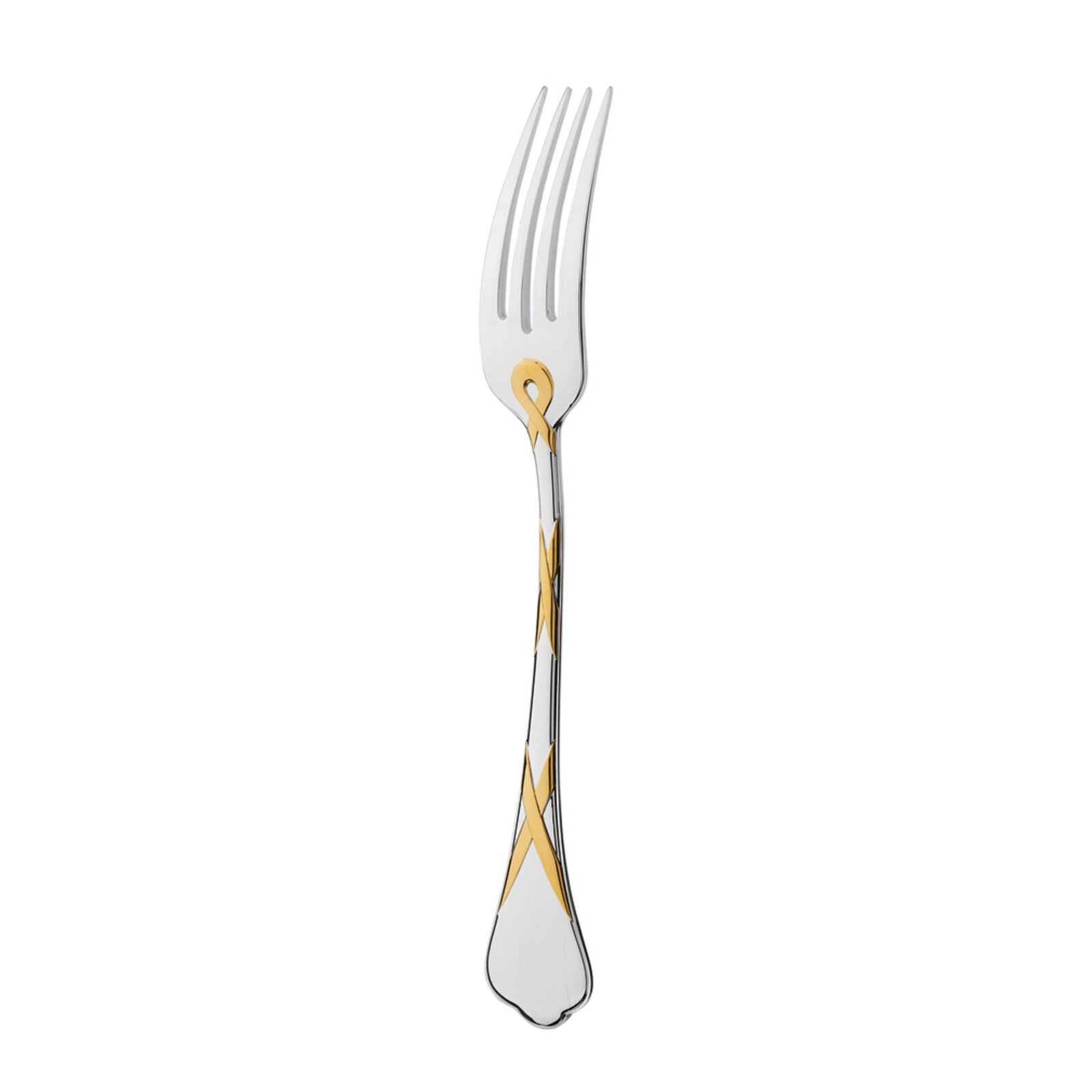 Dinner Fork | Silver Plated Gold Accents | Paris