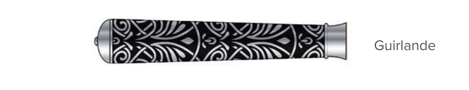 Fish Knife | Silver Plated / Enamel handle | Black | Guirlande