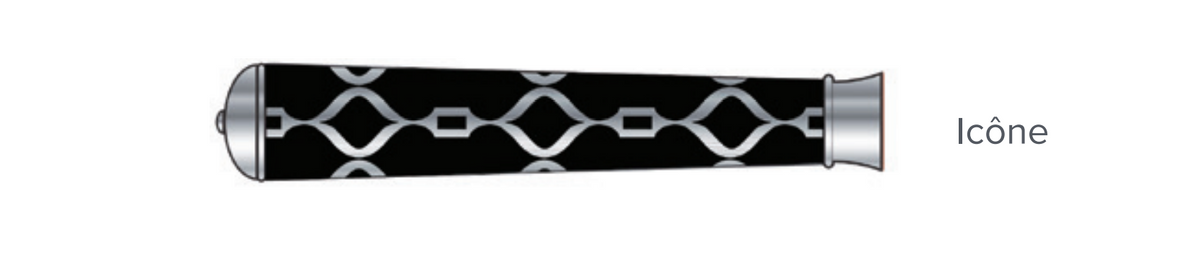 Dessert Knife | Silver Plated / Enamel handle | Tree | Icône