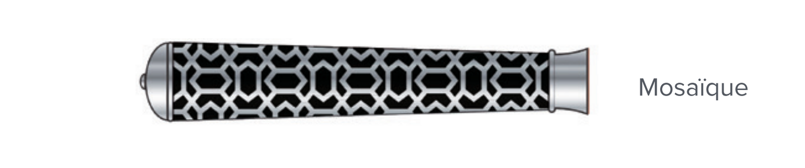 Fish Knife | Silver Plated / Enamel handle | Chocolate | Mosaïque