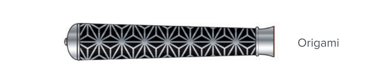 Butter Knife | Silver Plated / Enamel handle | Mahogany | Origami