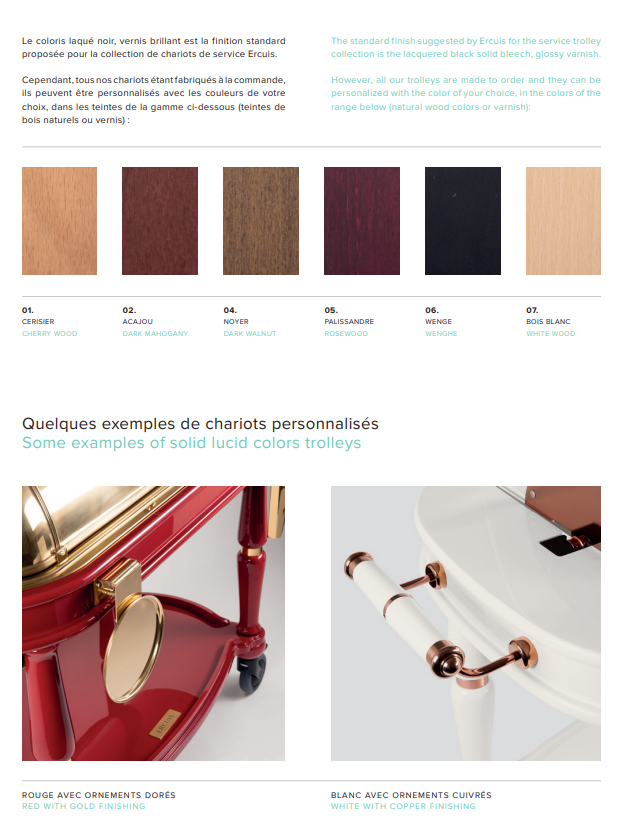 Omicron Pastry And Cake Trolley | Silver Plated | Black | Glossy  | Élégance Service