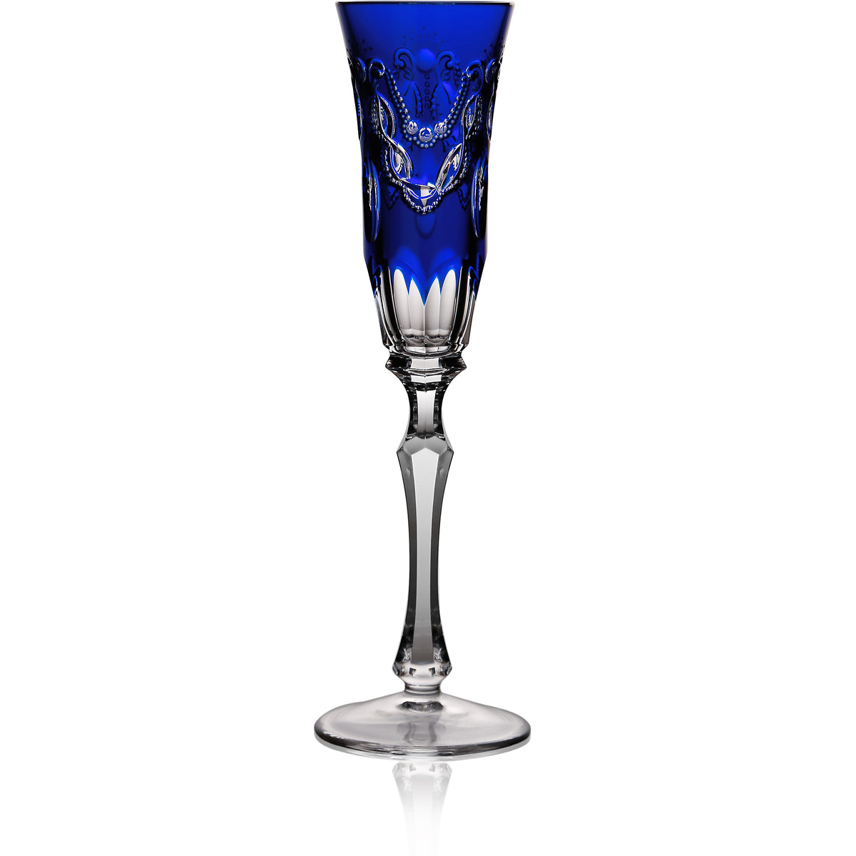 Cobalt Blue Flute Glass, grand | Saint Tropez