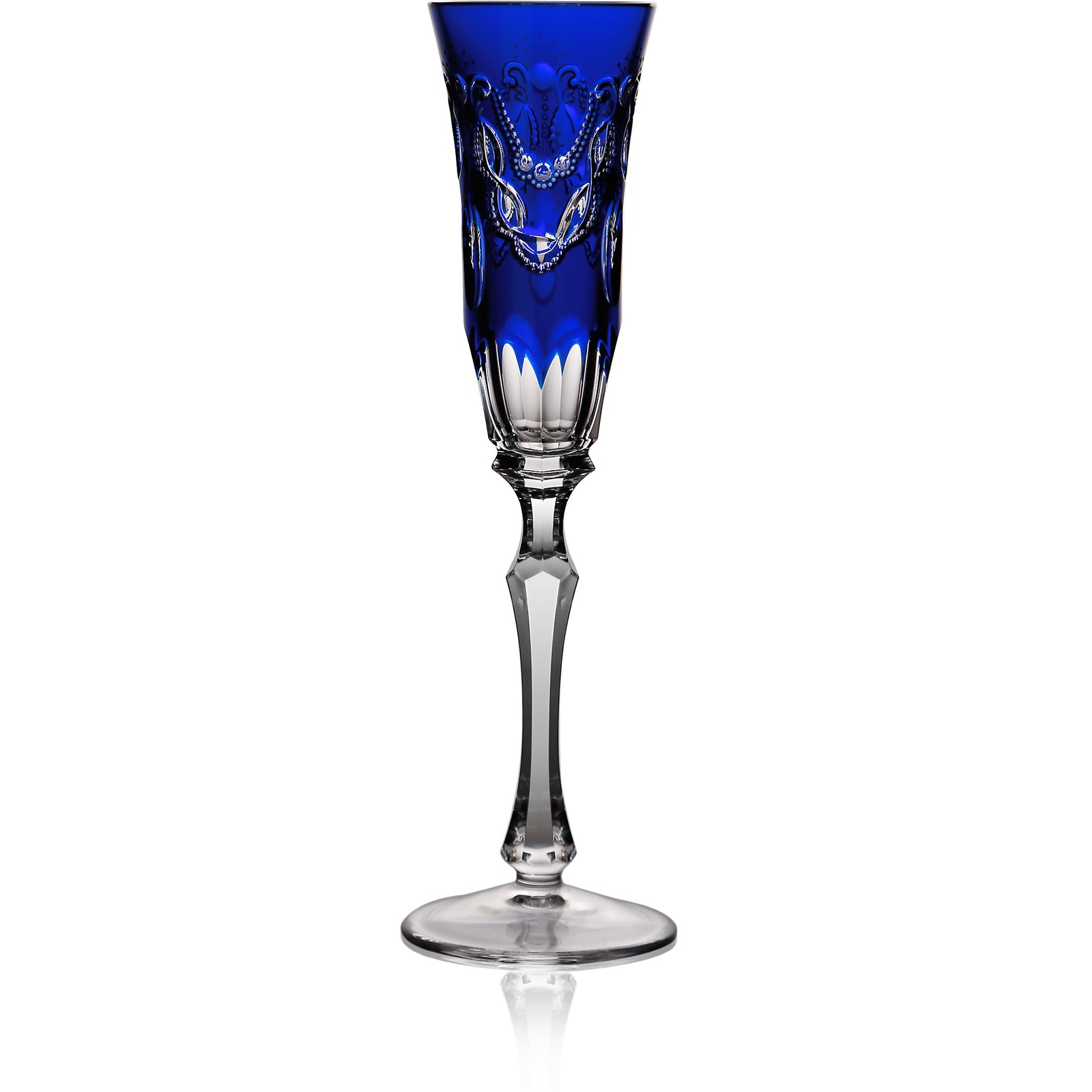 Cobalt Blue Flute Glass, grand | Saint Tropez