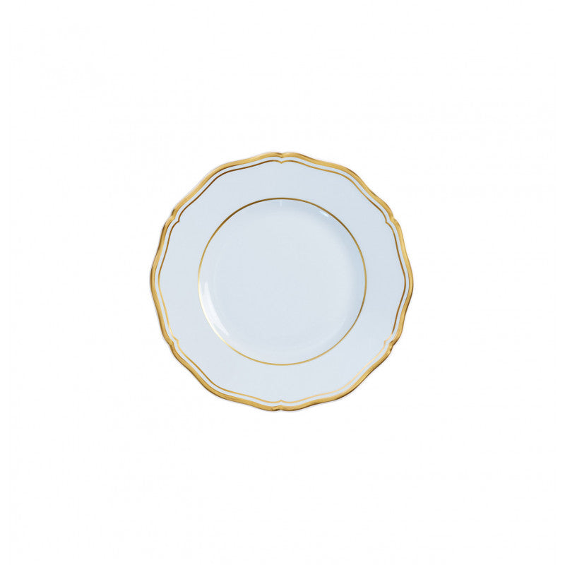 Rim plate flat 16 cm blue with gold rim | Mazurka