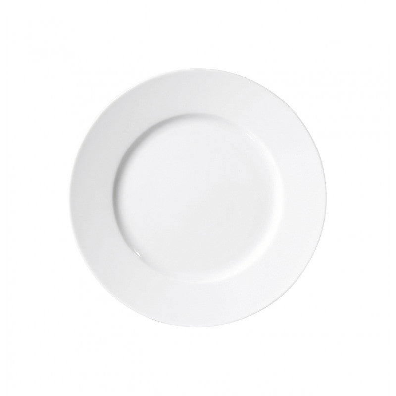 Rim plate flat 22 cm ivory with gold rim | Salamanque Or
