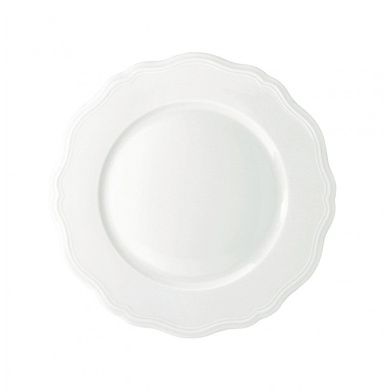 Rim plate flat 16 cm green | Touraine Double Filet Vert