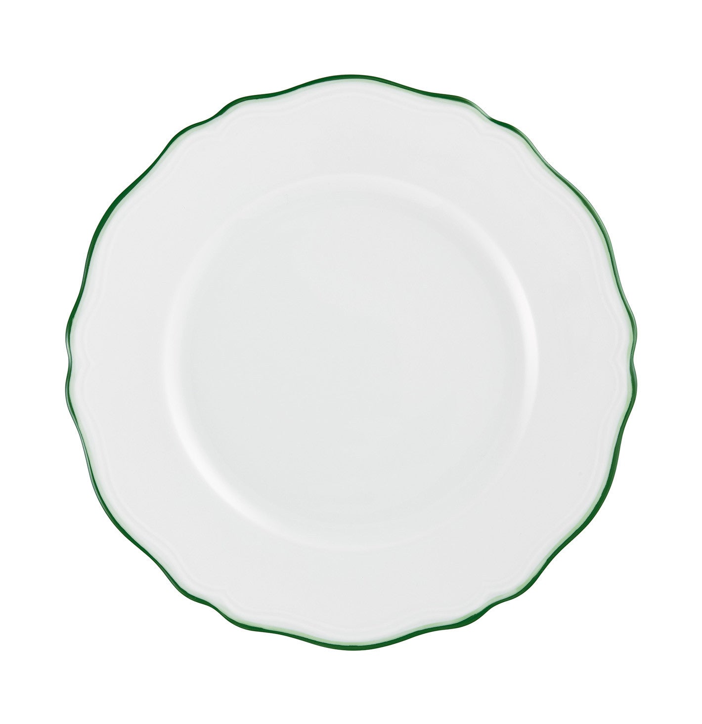 Open vegetable dish 25 cm green | Touraine Double Filet Vert