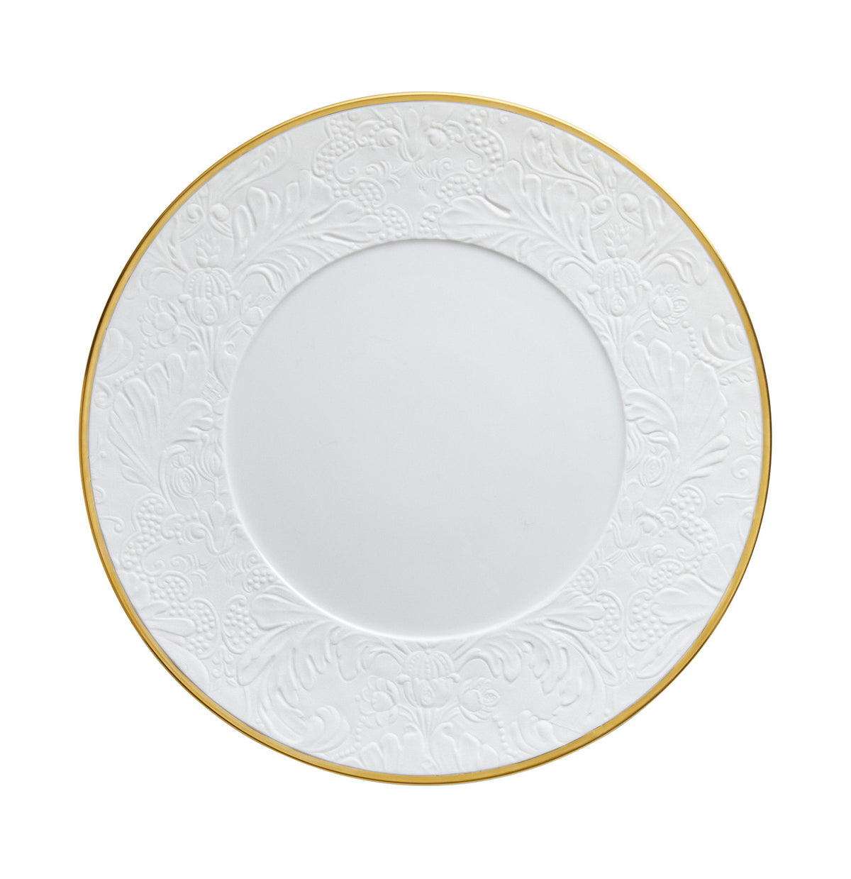 Tea saucer extra 17.5 cm gold with gold rim | Italian Renaissance Or