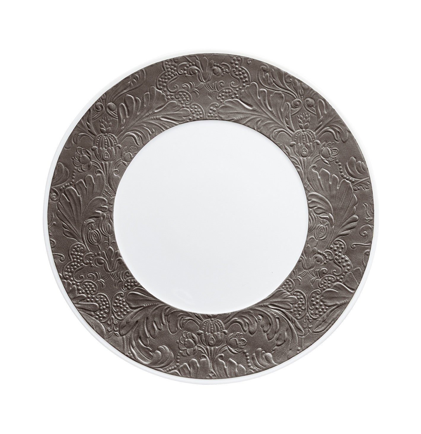 Petit four stand 24 cm grey with gold rim | Italian Renaissance