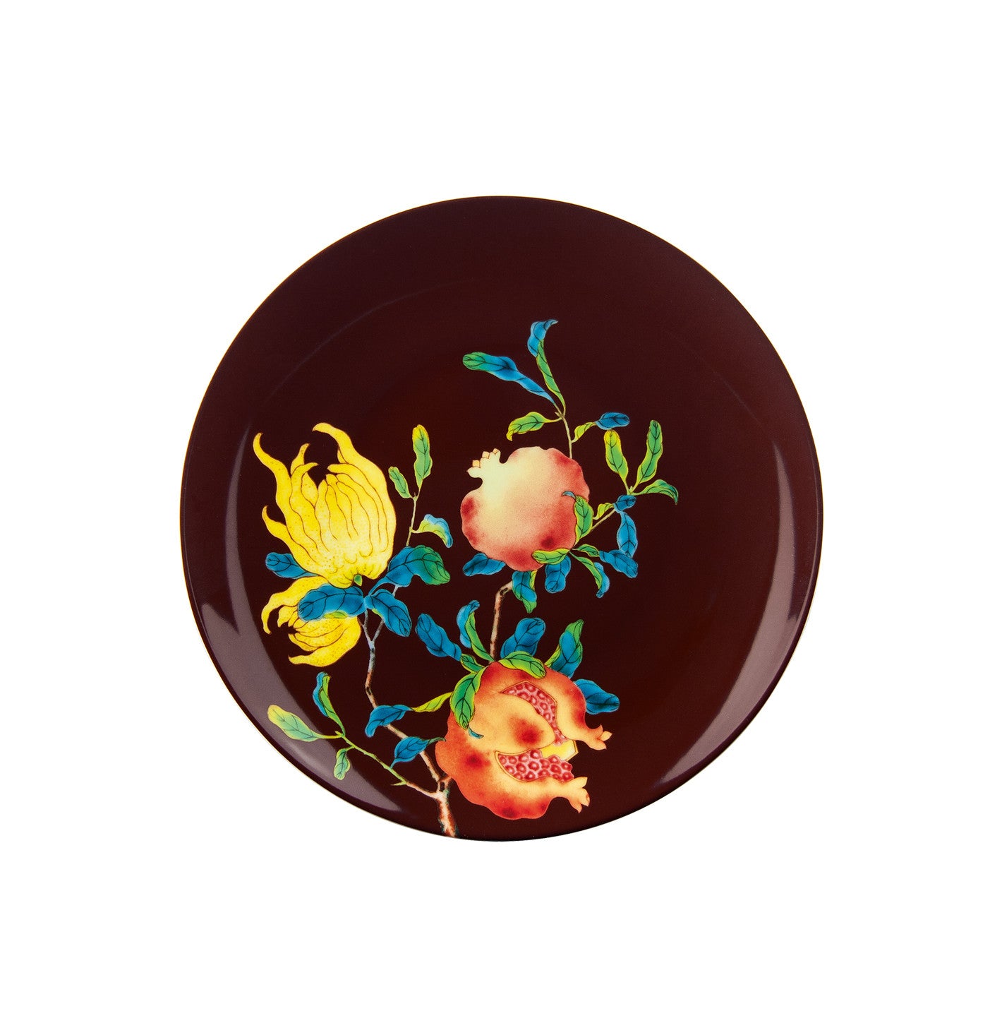 Tea saucer extra 15.5 cm brown/green with gold rim | Harmonia