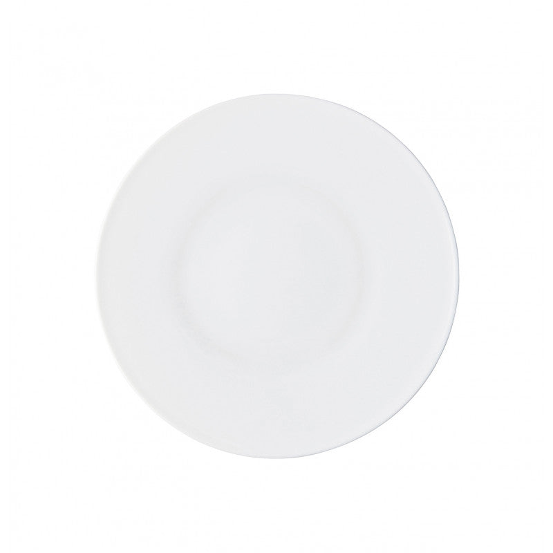 Coupe plate flat 16 cm brown with gold rim | Trésor