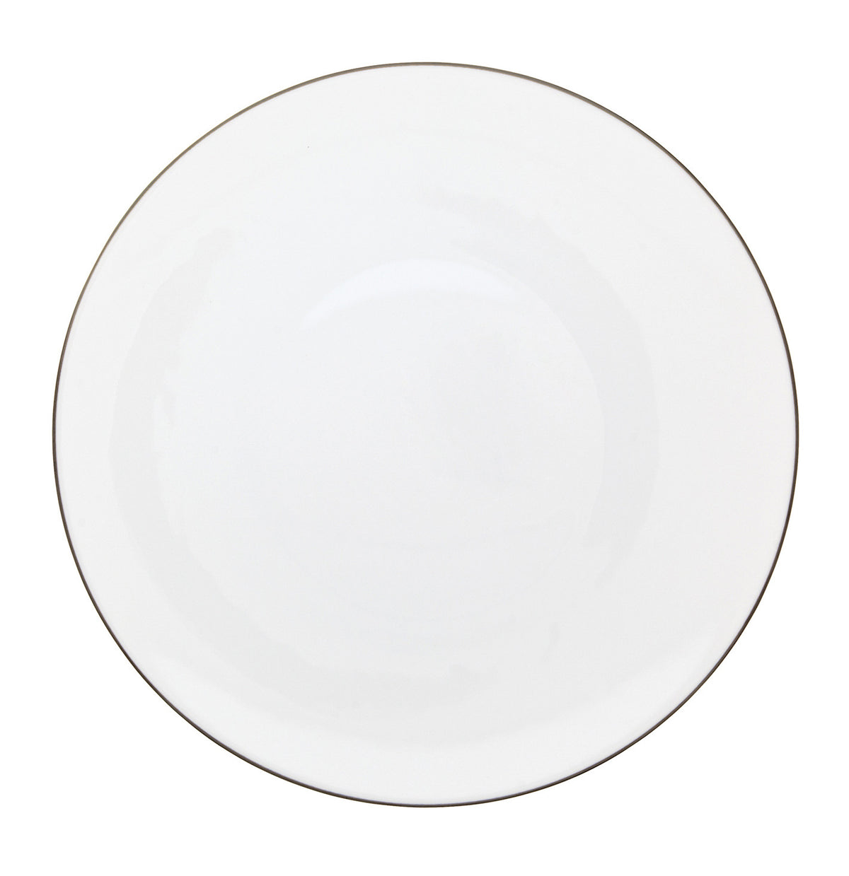 Salad bowl 26.3 cm white with platine rim | Monceau Platine