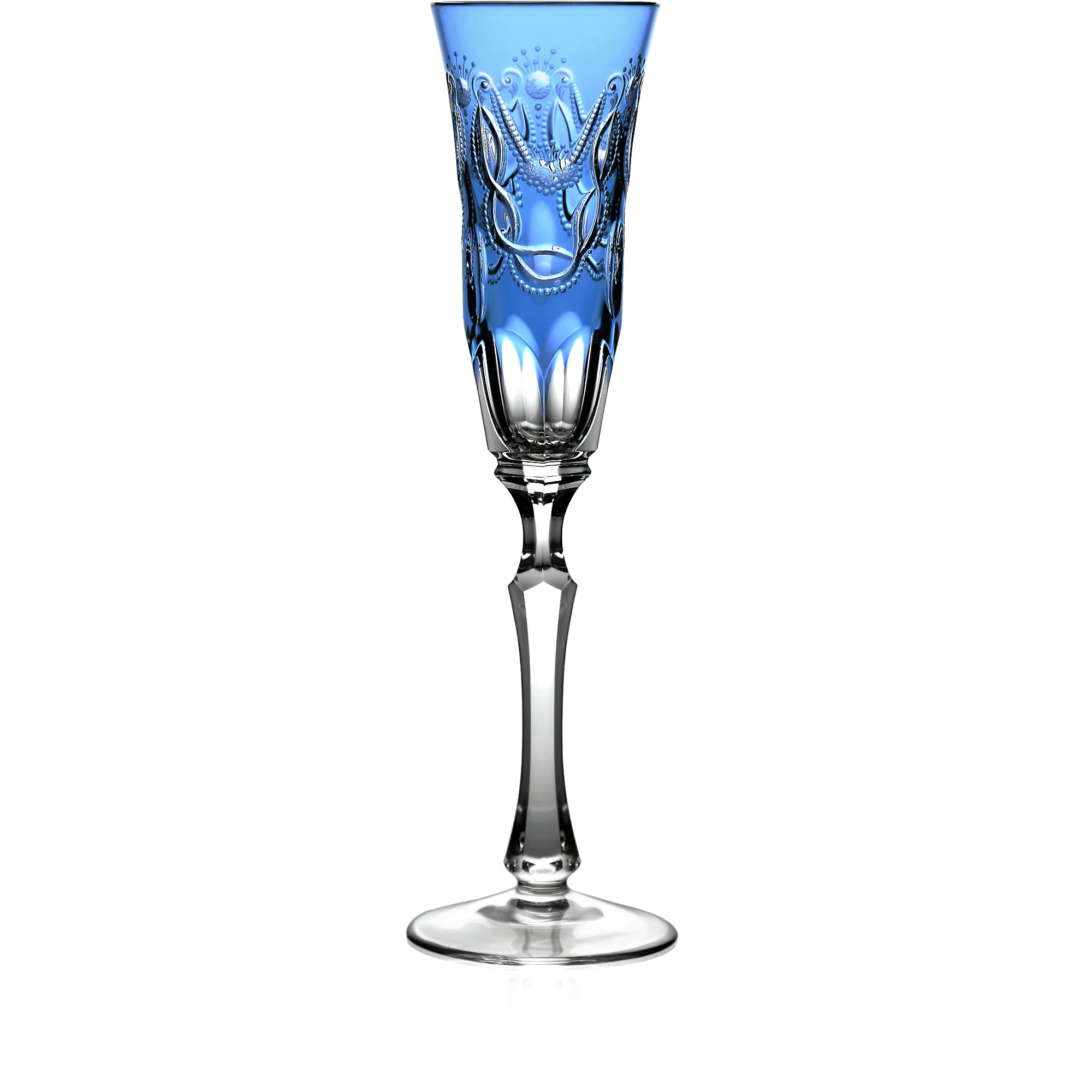 Sky Blue Flute Glass, grand | Saint Tropez