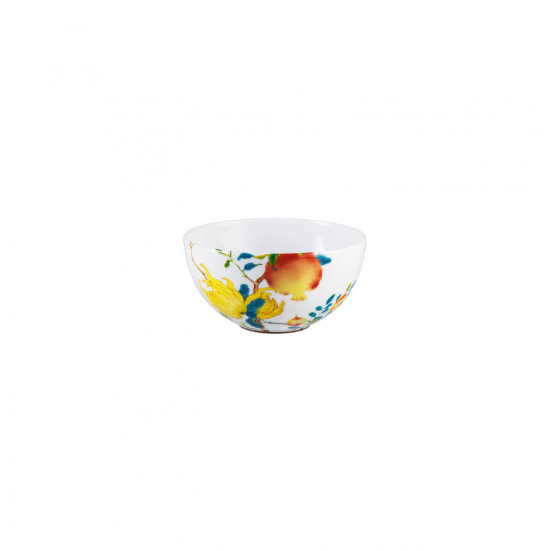 Bowl 14 cm white with gold rim | Harmonia