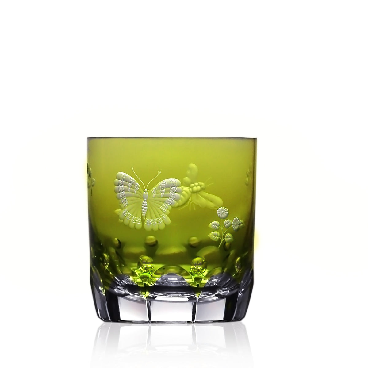 Yellow Green Vodka Glass | Springtime