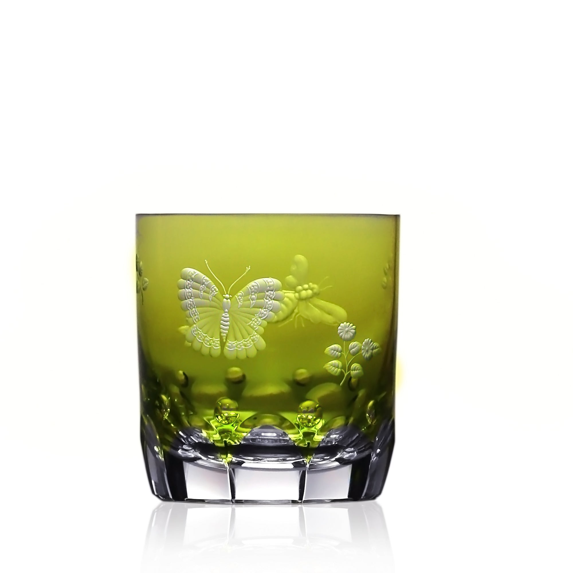 Yellow Green Vodka Glass | Springtime