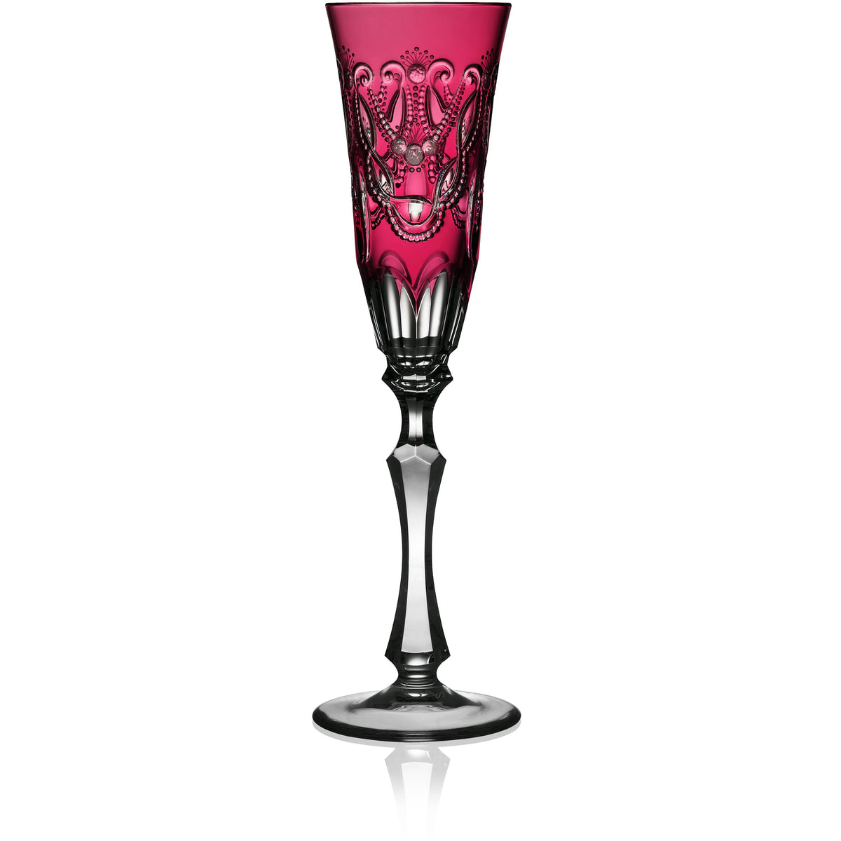Raspberry Flute Glass, grand | Saint Tropez