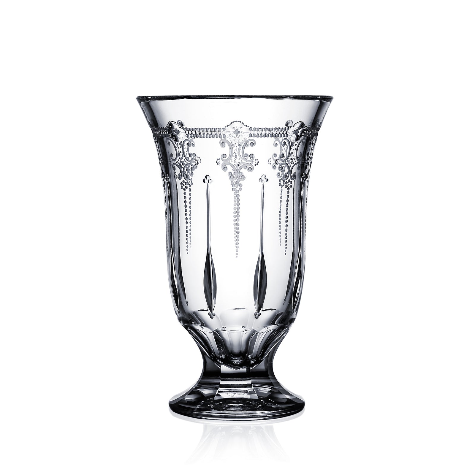 Clear Footed Vase 8" | Lisbon