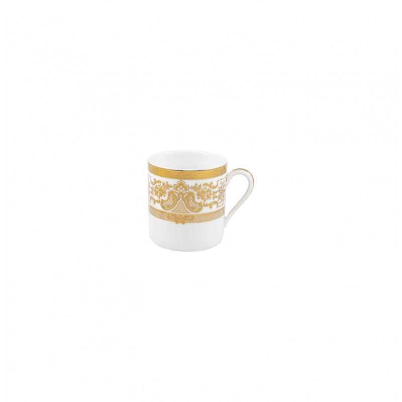 Coffee cup and saucer - White with gold rim | Marignan