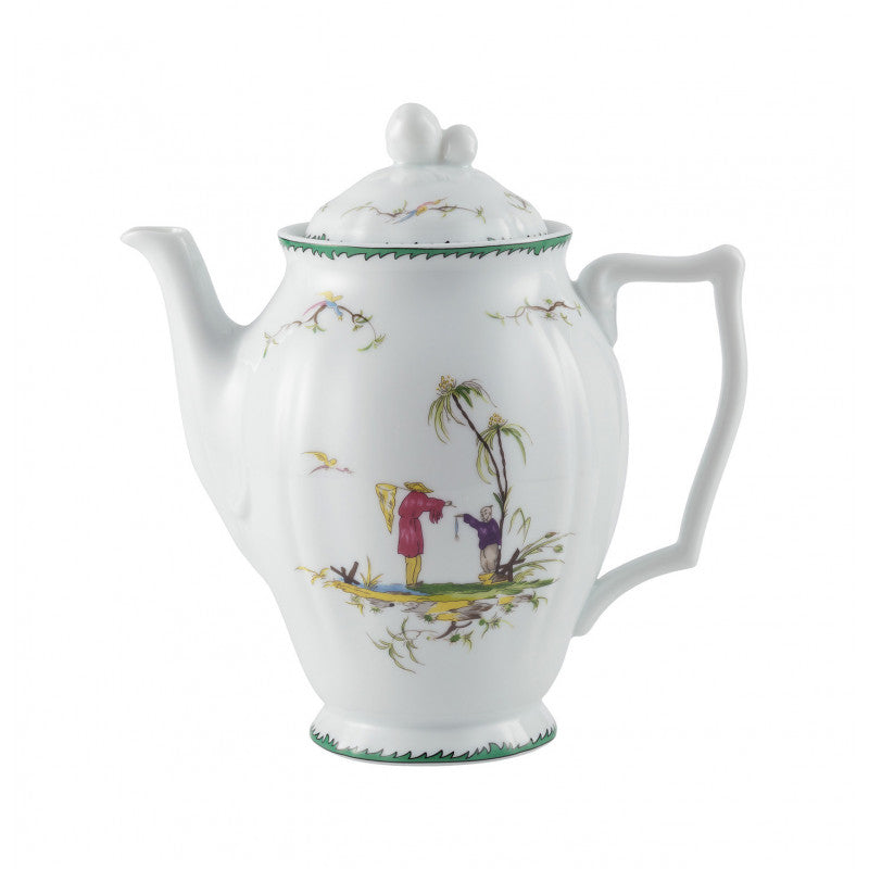 Coffee pot 9 cm green/pink | Longjiang
