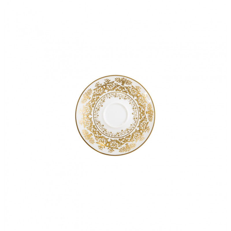 Coffee cup and saucer - White with gold rim | Chelsea