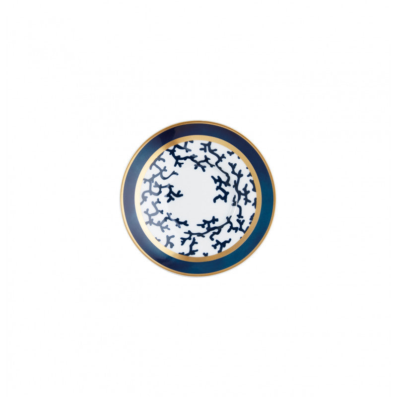 Coffee cup and saucer - Blue with gold rim | Cristobal Marine