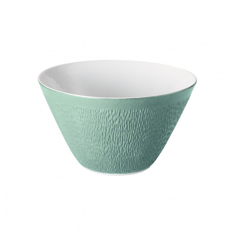 Conical salad bowl 28 cm turquoise | Minéral Irisé